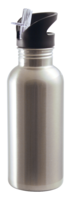 20 oz. Stainless Steel Water Bottle, Silver, Straw Top