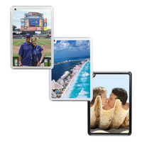 iPad Mini Hard Cover with Insert, comes in Black, White, and Clear.