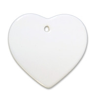 3" Heart Ornament with Hole