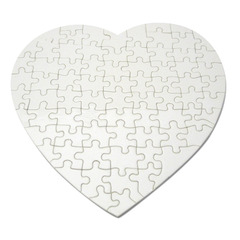 91103 - Blank Heart-shaped Puzzle